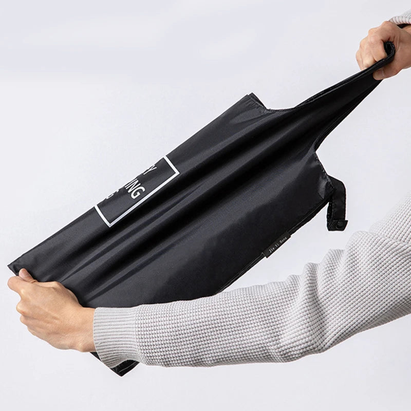 Big Eco-Friendly Folding Shopping Bag Reusable Portable Shoulder Handbag for Travel Grocery Fashion Hand-held Pocket Tote